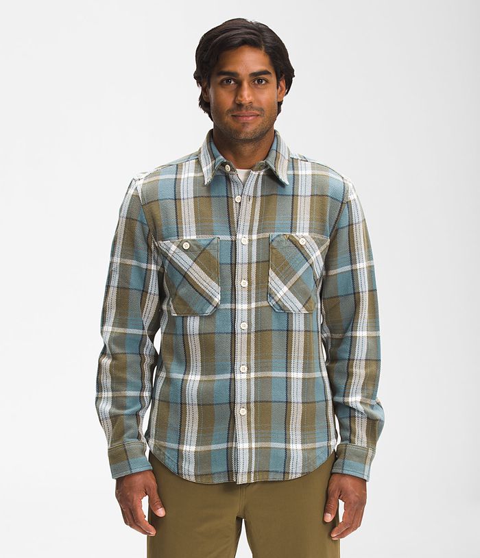 The North Face Overhemd Heren Valley Twill Flannel JAGN24397 - Blauw